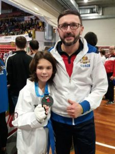 Filippo Maio e il coach Roberto Fittabile con la meritata medaglia d'argento